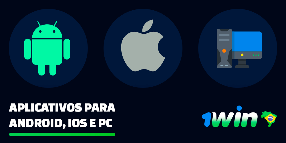 Aplicativos 1win para Android, iOS e PC