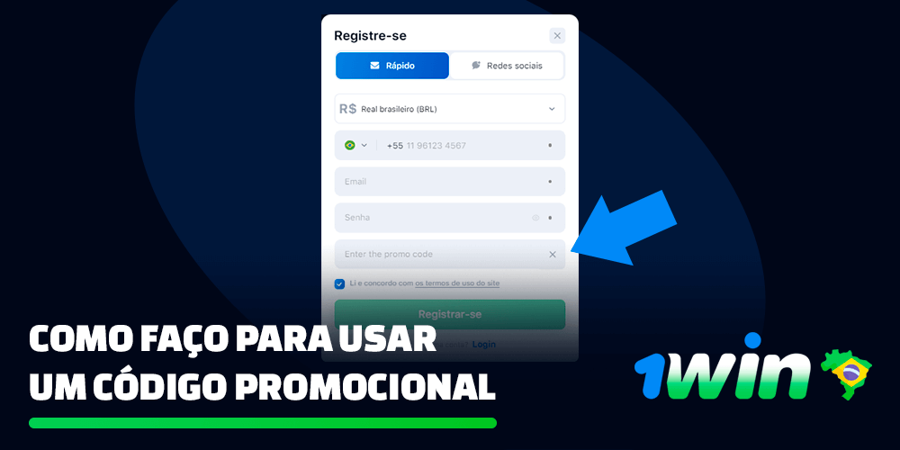 COMO FAÇO PARA USAR UM CÓDIGO PROMOCIONAL