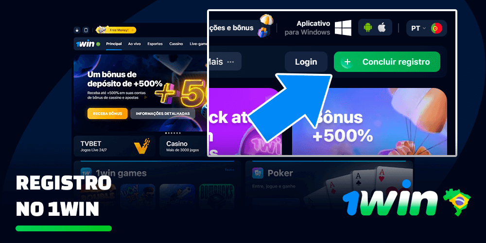 Registro no 1win Cassino