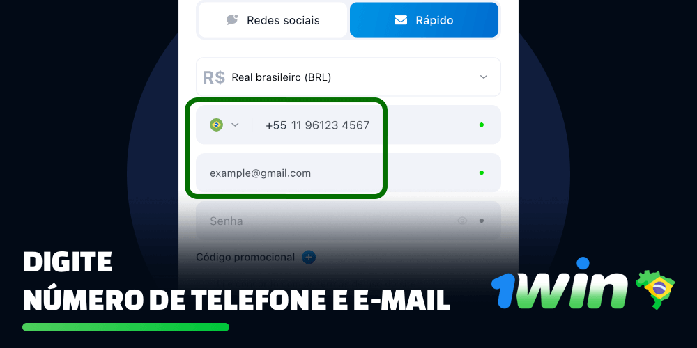 Para a segurança da conta, a 1win exige que você forneça o seu número de telefone e o seu número de telefone, que serão necessários caso a sua senha seja recuperada